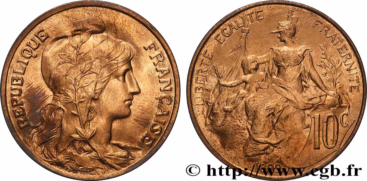 10 centimes Daniel-Dupuis 1899  F.136/7 MS63 