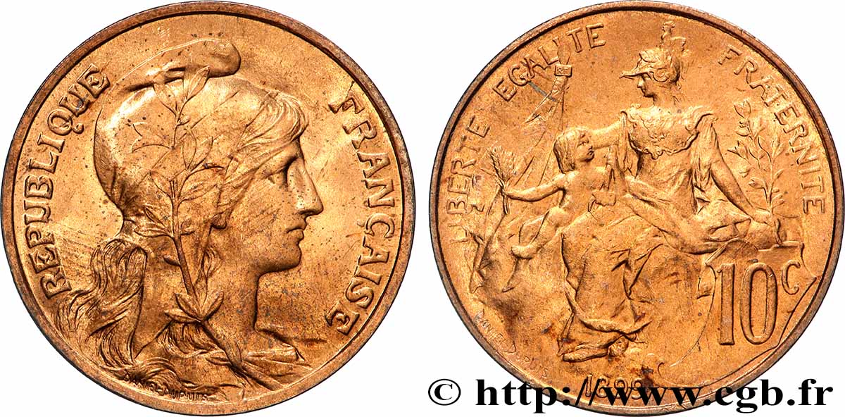 10 centimes Daniel-Dupuis 1899  F.136/7 MS63 