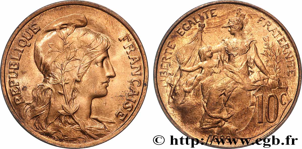 10 centimes Daniel-Dupuis 1899  F.136/7 MS63 