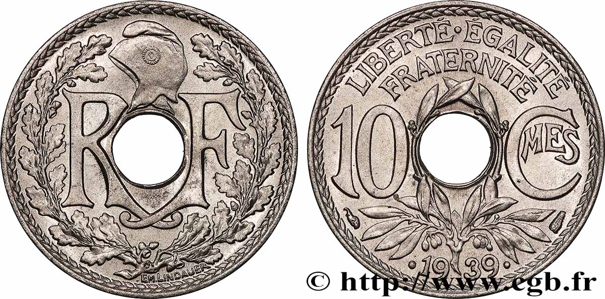 10 centimes Lindauer, maillechort 1939  F.139/3 FDC65 