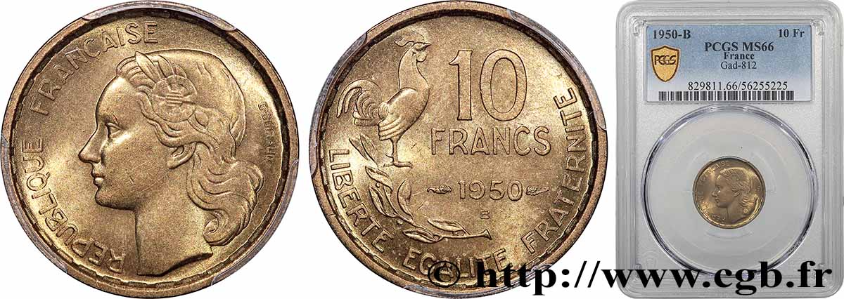 10 francs Guiraud 1950 Beaumont-Le-Roger F.363/3 FDC66 PCGS