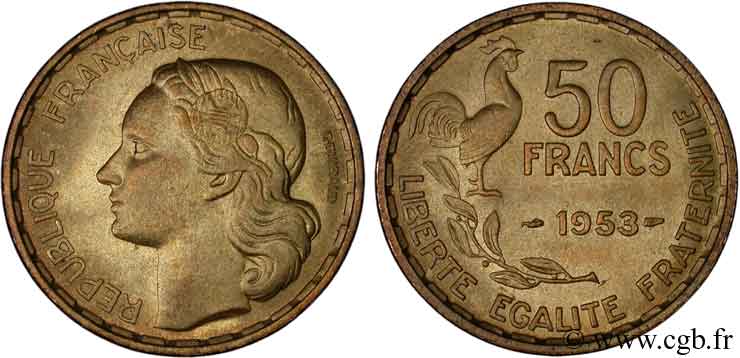 50 francs Guiraud 1953  F.425/10 SPL58 
