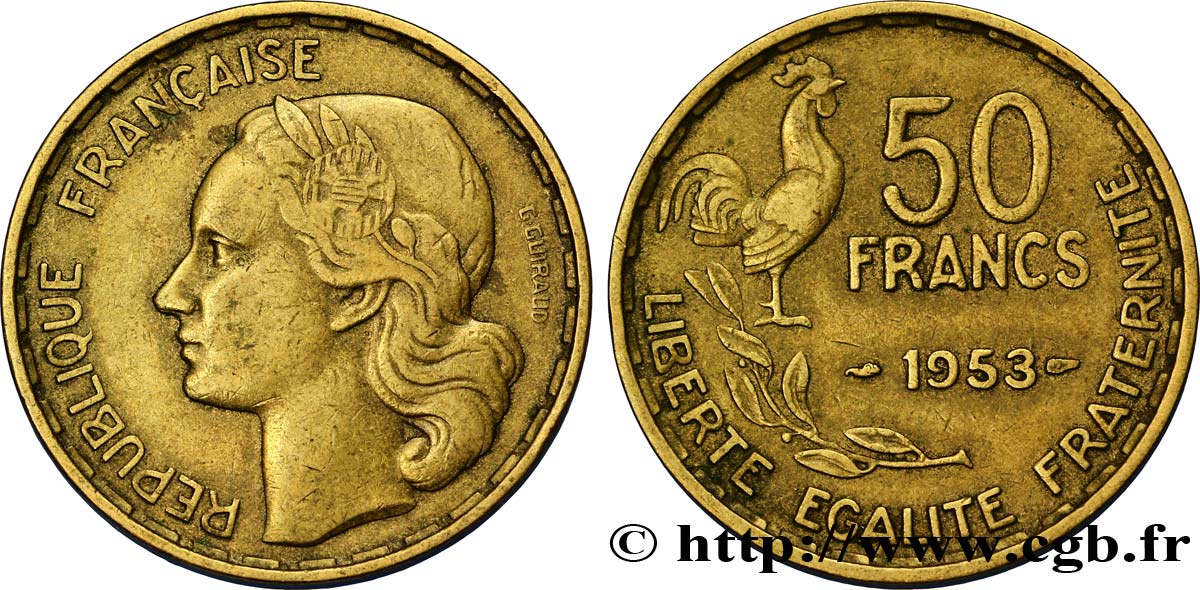 50 francs Guiraud 1953  F.425/10 XF45 