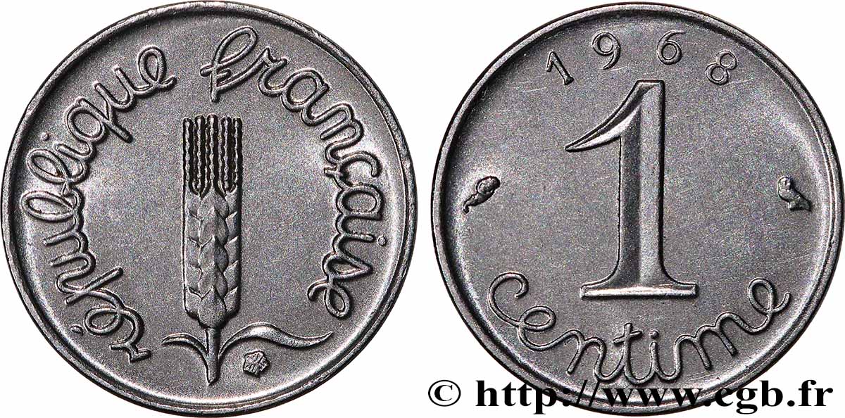 1 centime Épi 1968 Paris F.106/15 MS 