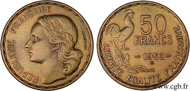 50 francs Guiraud 1953 Beaumont-Le-Roger F.425/11 MBC48 