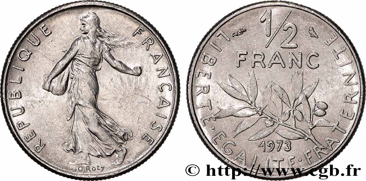 1/2 franc Semeuse 1973 Pessac F.198/12 EBC+ 