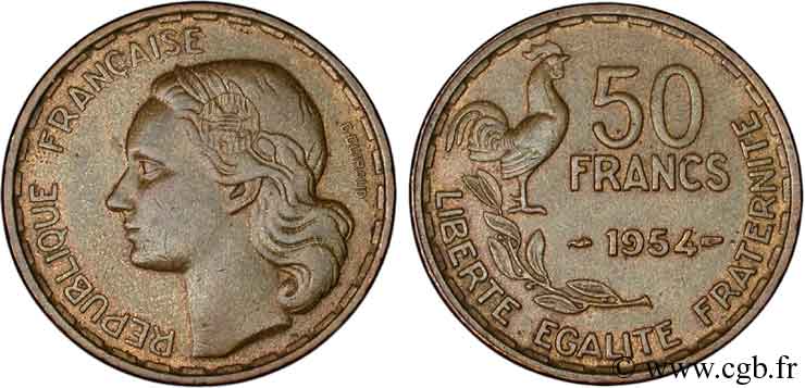 50 francs Guiraud 1954  F.425/12 XF48 
