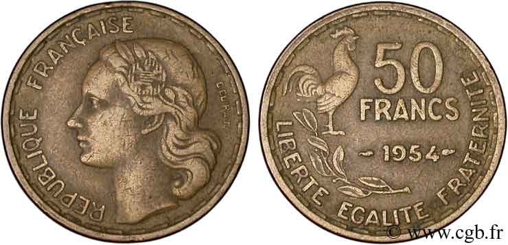 50 francs Guiraud 1954  F.425/12 VF35 