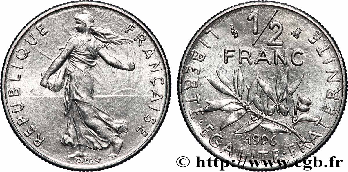 1/2 franc Semeuse 1996 Pessac F.198/39 SPL 