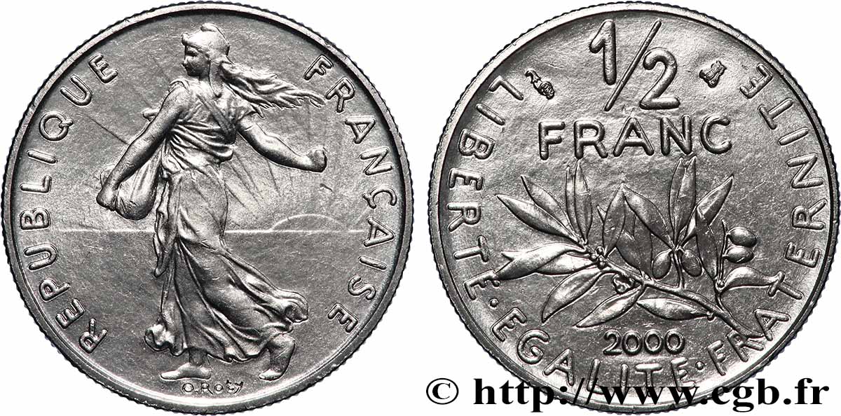1/2 franc Semeuse 2000 Pessac F.198/43 SPL 