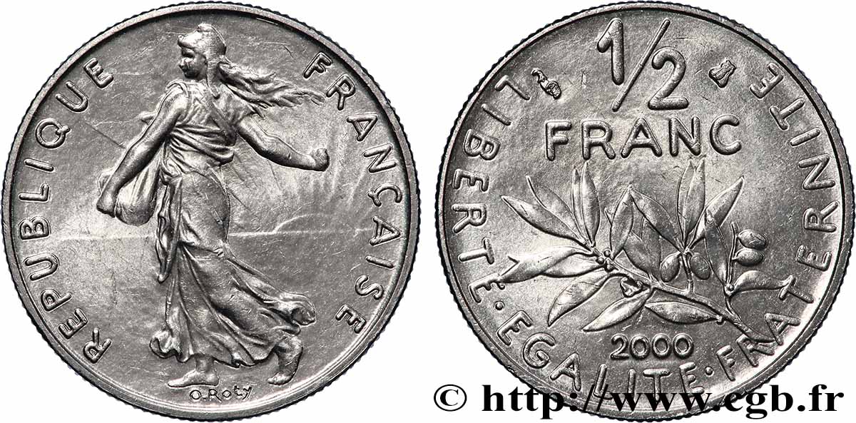 1/2 franc Semeuse 2000 Pessac F.198/43 fST 