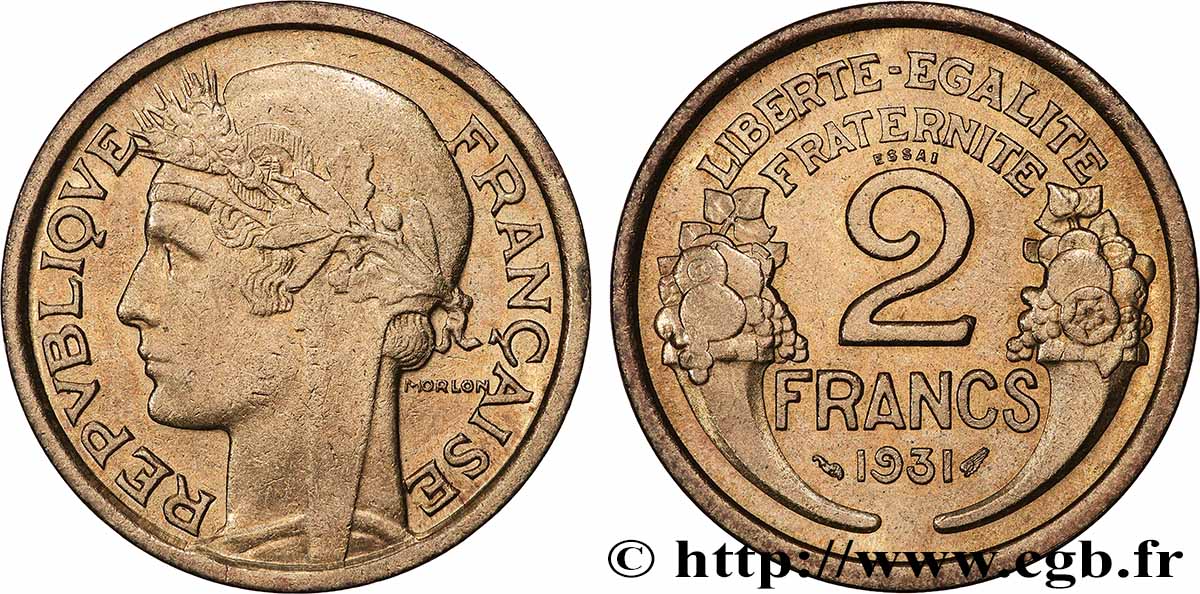 Essai de 2 francs Morlon 1931  F.268/1 MS 