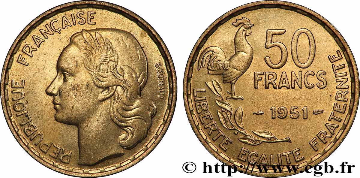 50 francs Guiraud 1951  F.425/5 SUP 