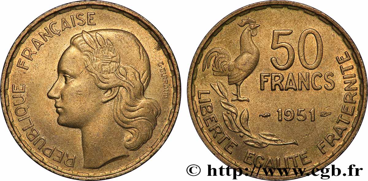 50 francs Guiraud 1951  F.425/5 AU 