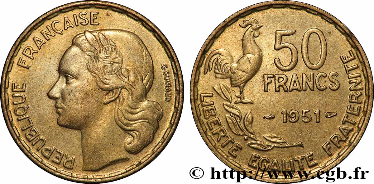 50 francs Guiraud 1951  F.425/5 AU 