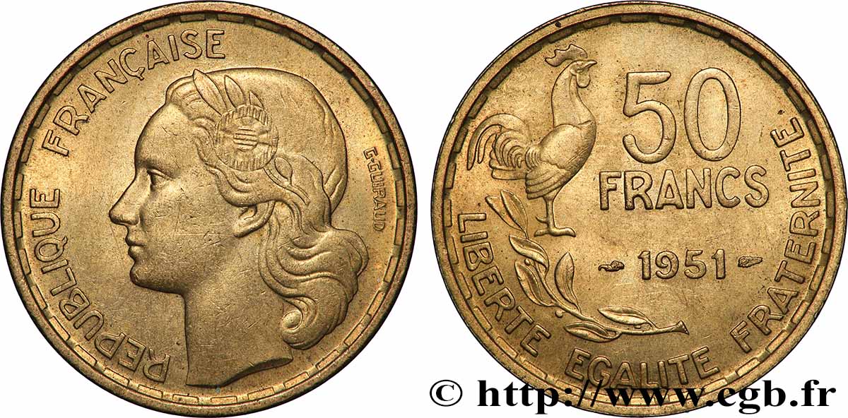 50 francs Guiraud 1951  F.425/5 VZ 