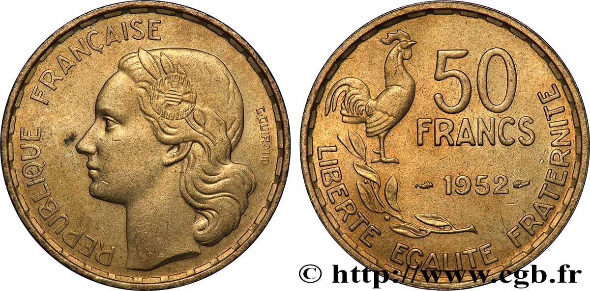 50 francs Guiraud 1952  F.425/8 AU 