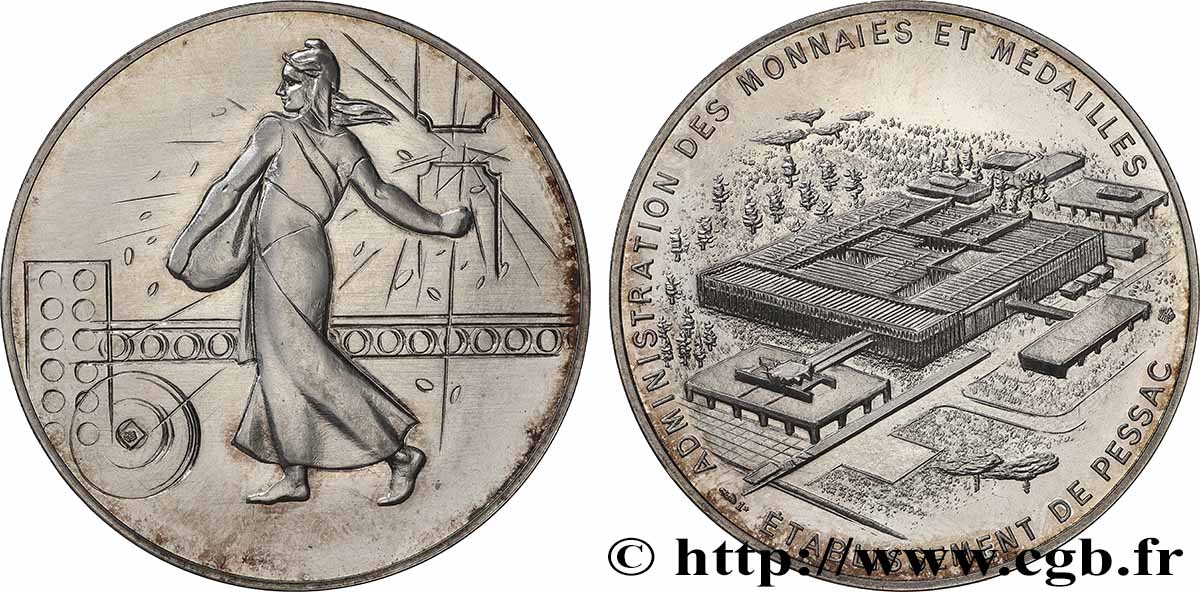 Essai au module de 50 francs, Pessac en argent 1973 Pessac GEM.222 1 SUP+ 