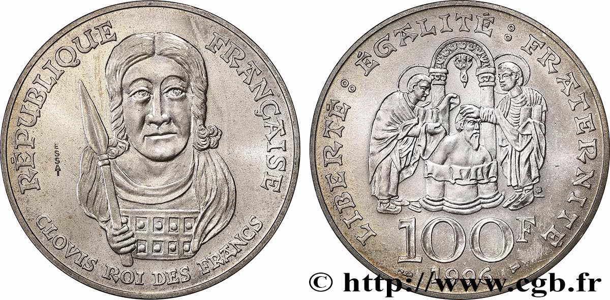 Essai de 100 francs Clovis 1996  F.464/1 SPL64 
