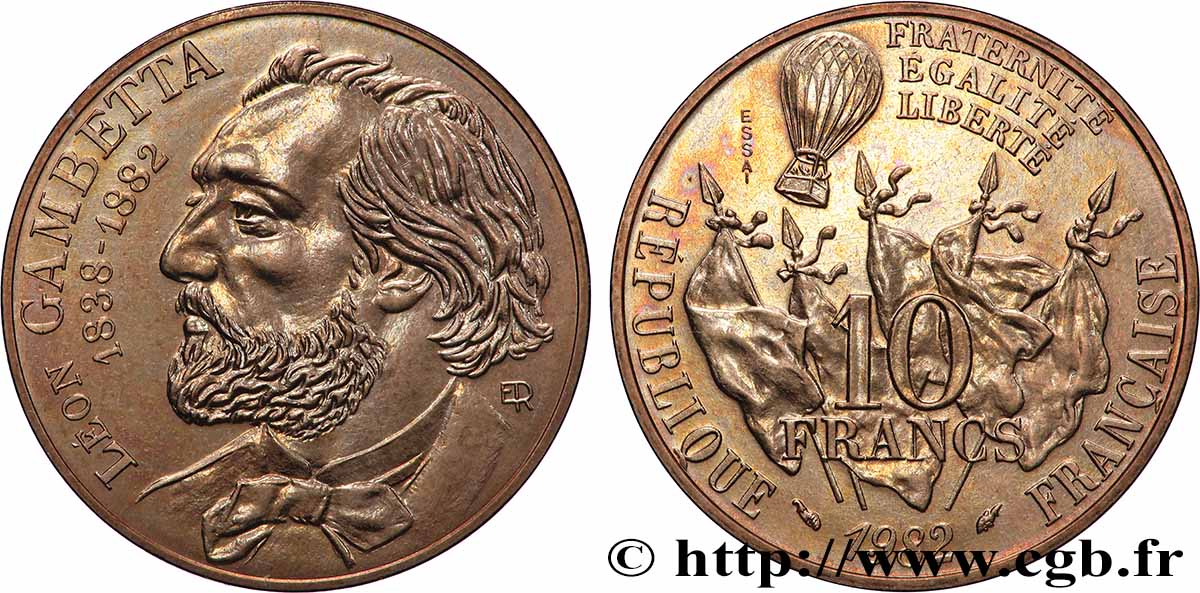 Essai de 10 francs Gambetta 1982 Pessac F.366/1 SPL 