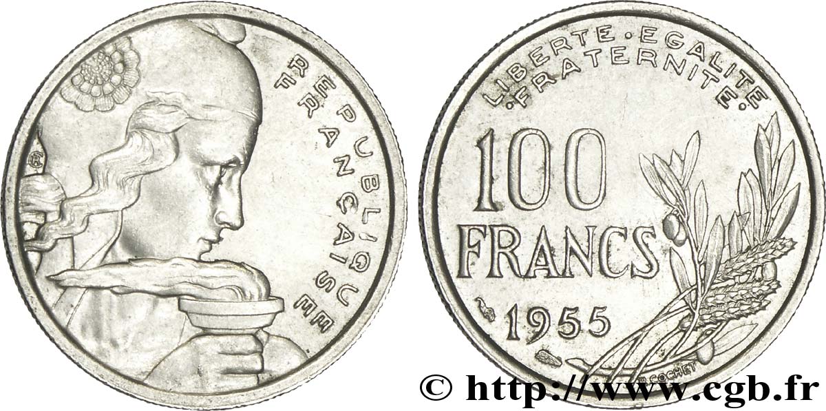 100 francs Cochet 1955  F.450/5 SUP55 