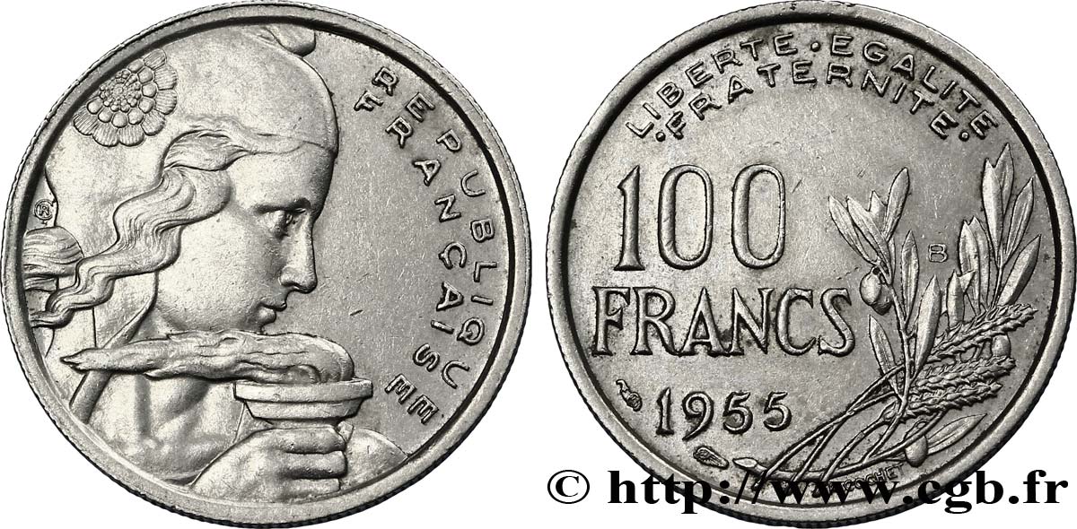 100 francs Cochet 1955 Beaumont-le-Roger F.450/6 MBC50 
