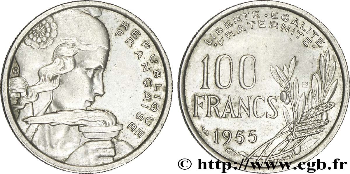 100 francs Cochet 1955 Beaumont-le-Roger F.450/7 EBC55 