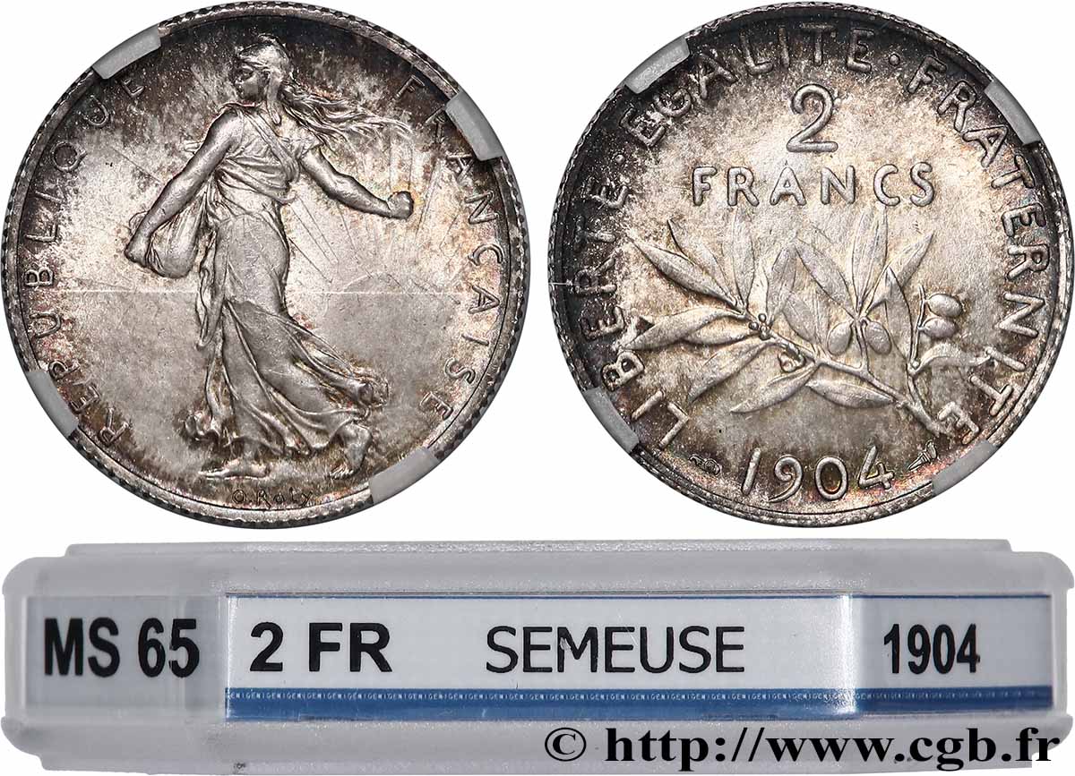 2 francs Semeuse 1904  F.266/8 FDC65 GENI