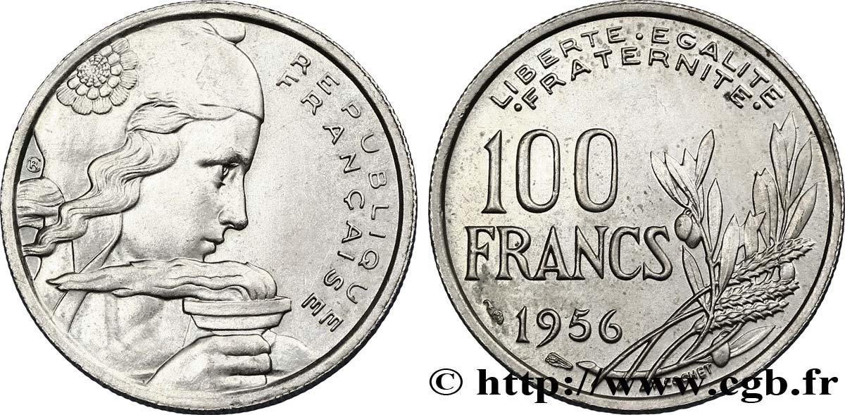 100 francs Cochet 1956  F.450/8 SUP58 