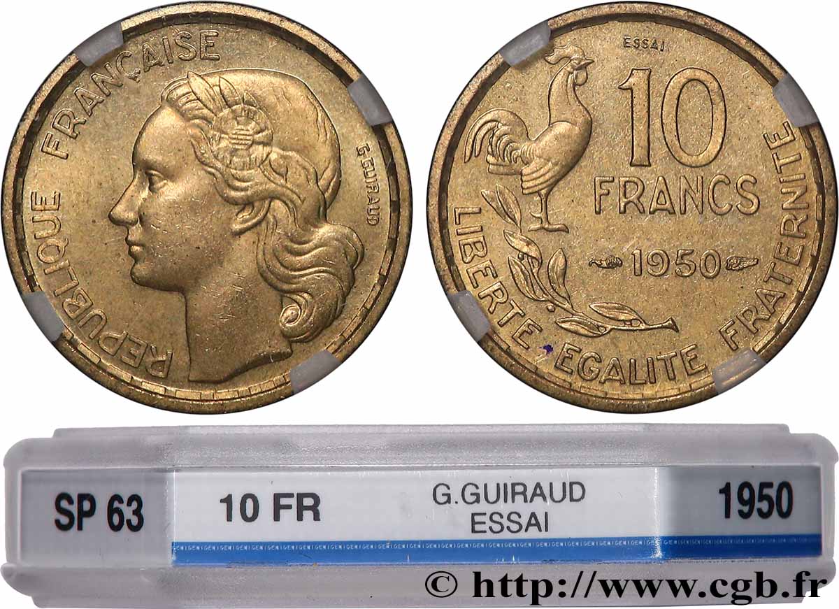 Essai de 10 francs Guiraud 1950  F.363/1 SPL63 GENI