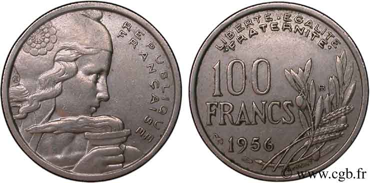 100 francs Cochet 1956 Beaumont-le-Roger F.450/9 TTB50 