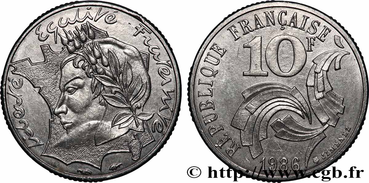 10 francs Jimenez 1986  F.373/3 SUP+ 