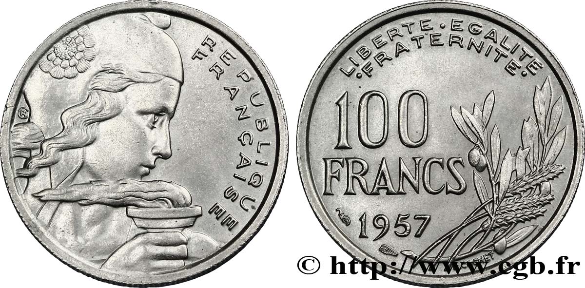 100 francs Cochet 1957  F.450/10 SUP55 