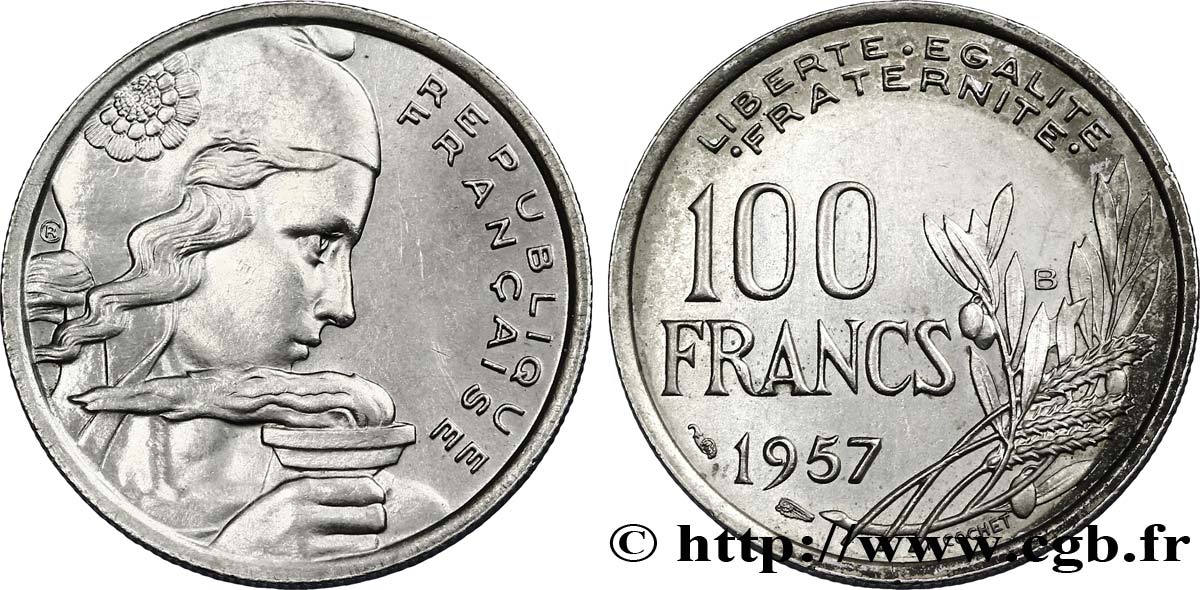 100 francs Cochet 1957 Beaumont-le-Roger F.450/11 SPL55 