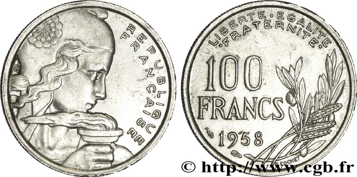 100 francs Cochet 1958  F.450/12 TTB50 