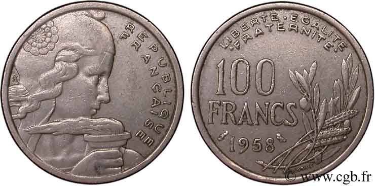 100 francs Cochet 1958  F.450/13 VF35 