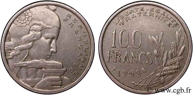 100 francs Cochet 1958  F.450/13 XF45 