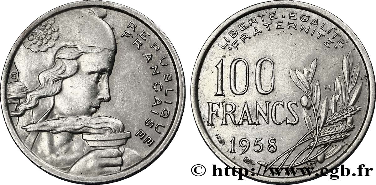 100 francs Cochet 1958 Beaumont-le-Roger F.450/14 BB40 