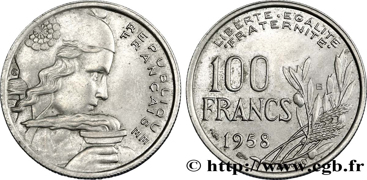 100 francs Cochet 1958 Beaumont-le-Roger F.450/14 TTB50 