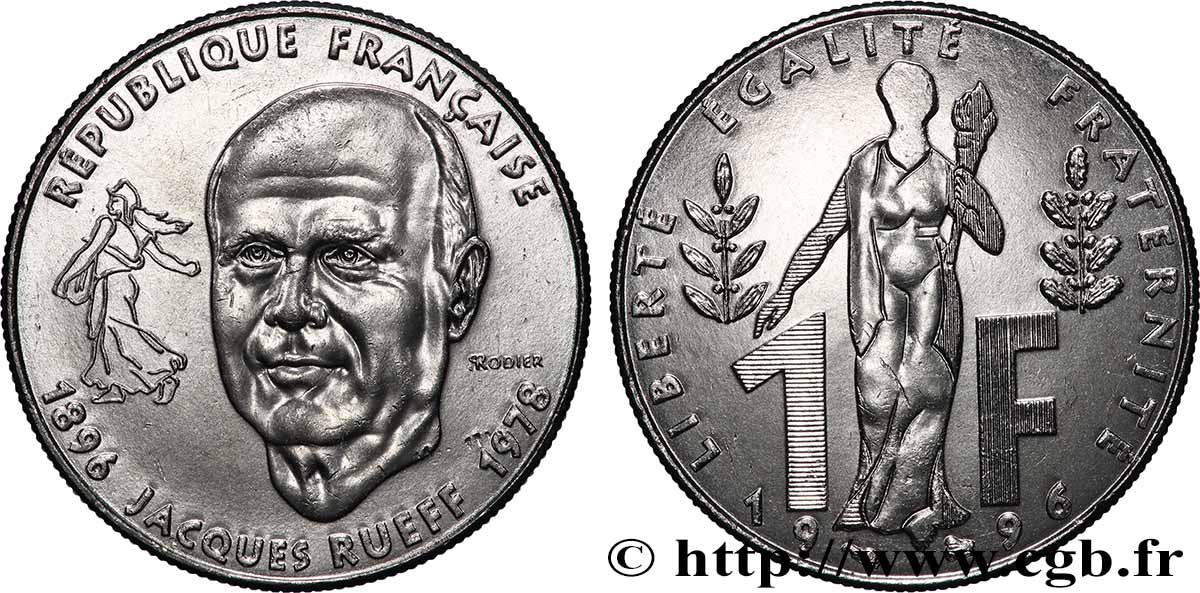 1 franc Jacques Rueff 1996 Pessac F.231/2 MS 