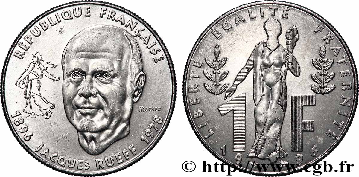 1 franc Jacques Rueff 1996 Pessac F.231/2 MS 