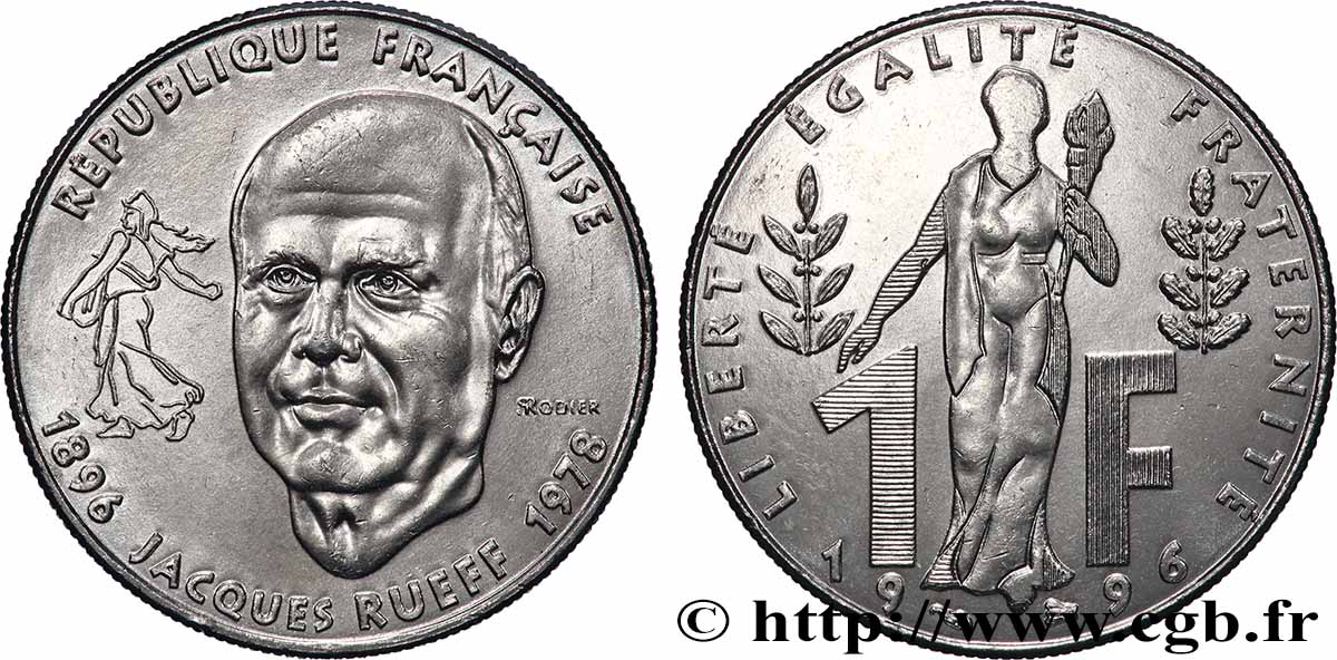 1 franc Jacques Rueff 1996 Pessac F.231/2 MS 