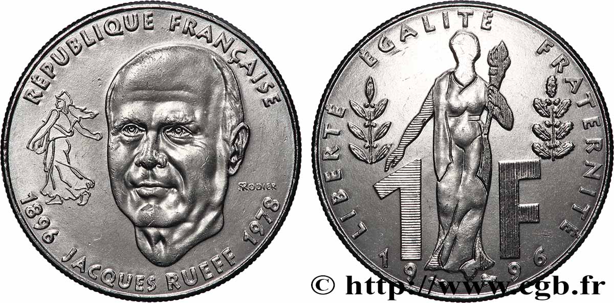 1 franc Jacques Rueff 1996 Pessac F.231/2 MS 