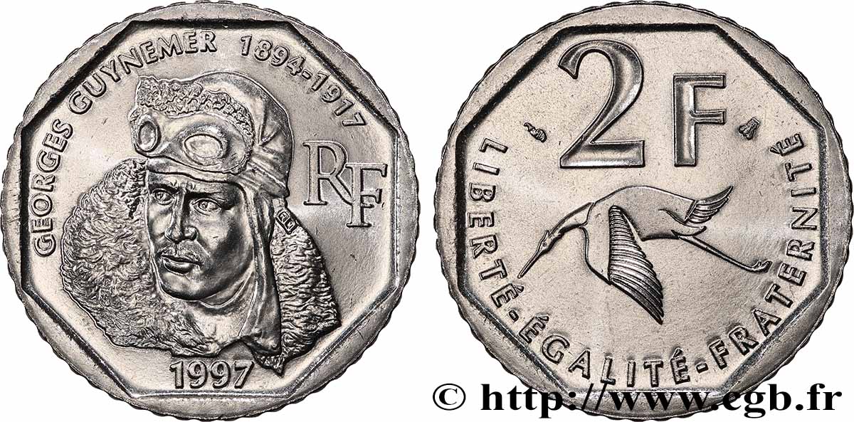 2 francs Georges Guynemer 1997 Pessac F.275/2 MS 