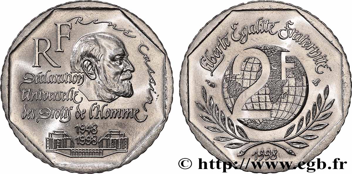 2 francs René Cassin 1998  F.276/2 MS 