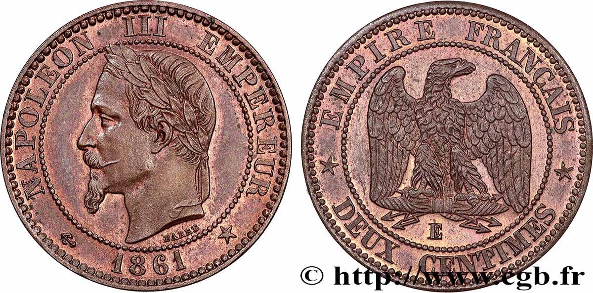 Essai de deux centimes 1861   G.2021.104  SPL 