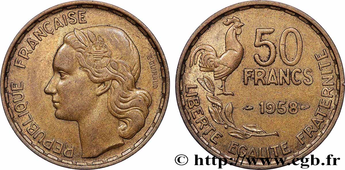 50 francs Guiraud 1958  F.425/14 TTB+ 
