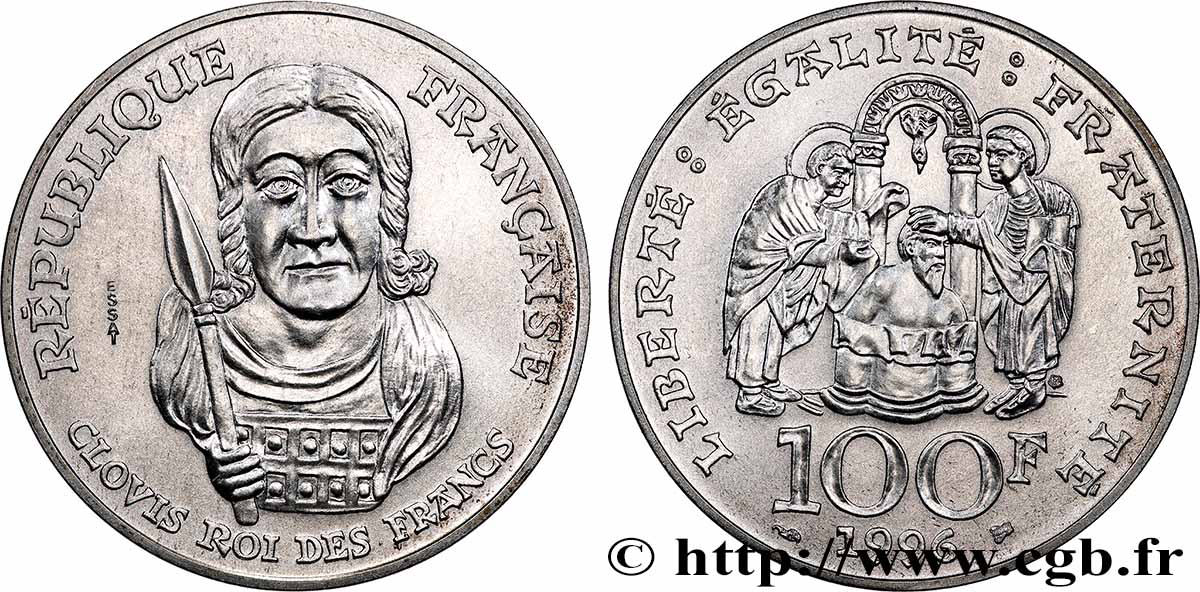 Essai de 100 francs Clovis 1996  F.464/1 SPL 