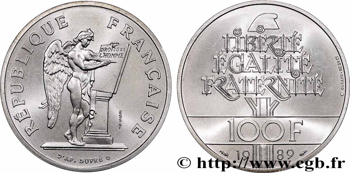 Essai de 100 francs Droits de l&nbsp;Homme 1989 Pessac F.457/1 FDC 
