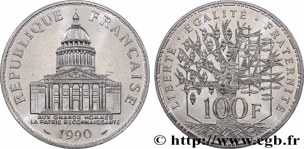 100 francs Panthéon 1990  F.451/10 SUP62 